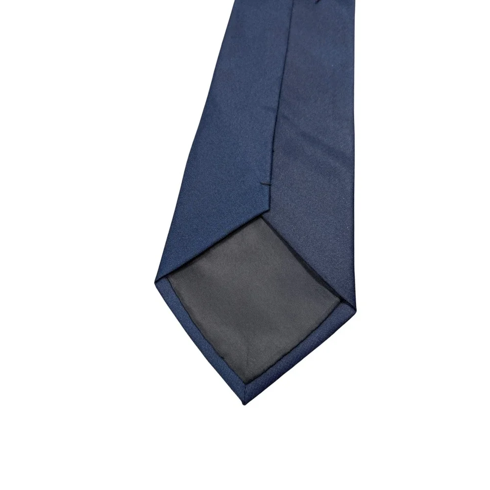 Bunbury Tie Men Blue Batman Logo Silk Handmade Necktie 1980s 57